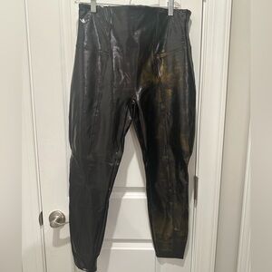 Spanx Black Faux Leather High-Waist Leggings